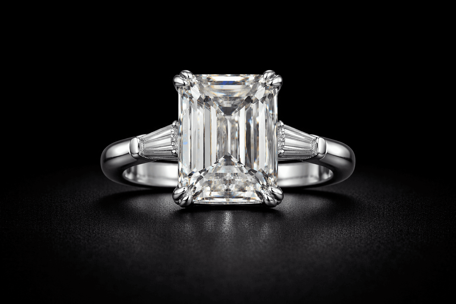 Sovereign Radiance Emerald-Cut Diamond Ring